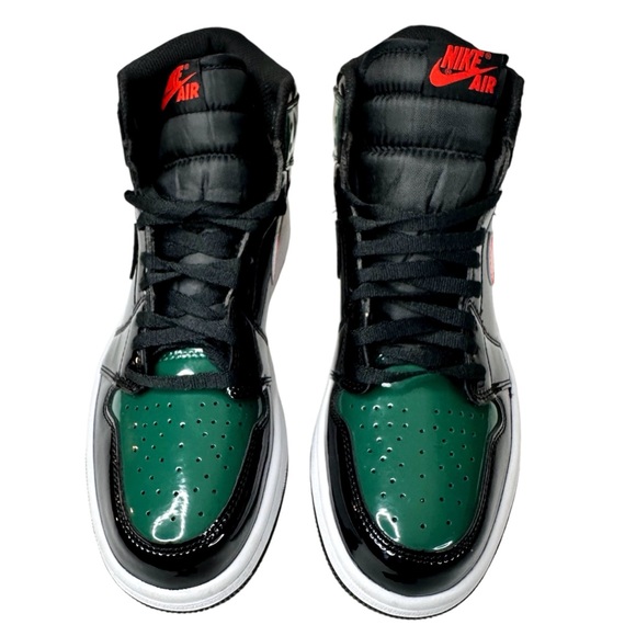 SoleFly x Jordan 1 Retro High Sneakers Patent Art Basel Miami  Black SZ. 8.5 - Picture 6 of 16